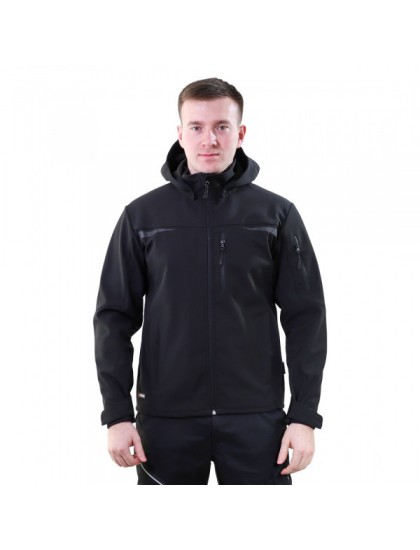 Куртка Brodeks KS 207, чёрный, тк. Softshell, ВО